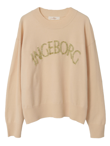 ロゴ入りニットセーター