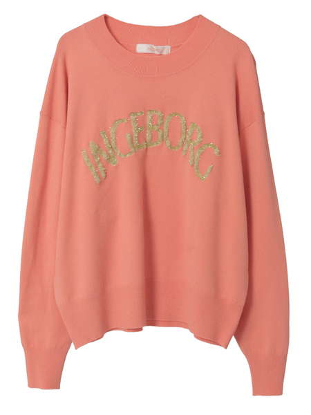 ロゴ入りニットセーター