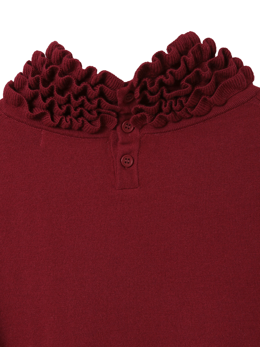 フリルハイネックセーター 詳細画像 ブラウン 6