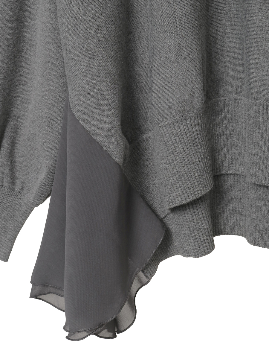 シフォン使いタートルネックセーター 詳細画像 ベージュ 5