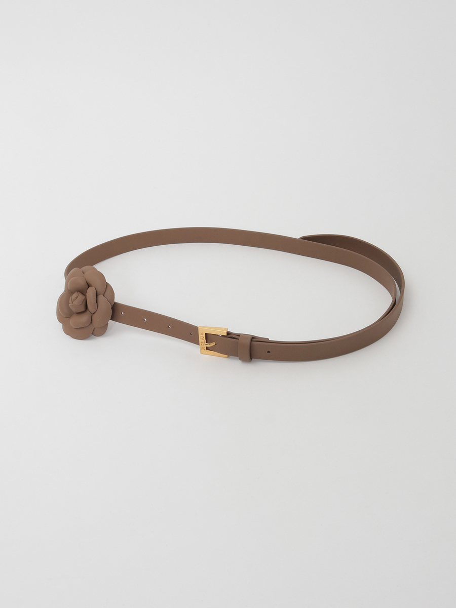 コサージュ付きロングベルト 詳細画像 クロ 1