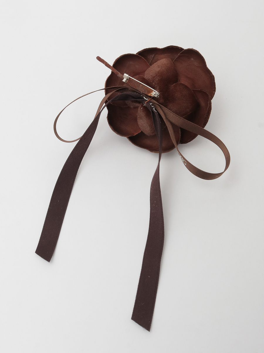 ベロアカメリアコサージュ 詳細画像 ブラウン 2