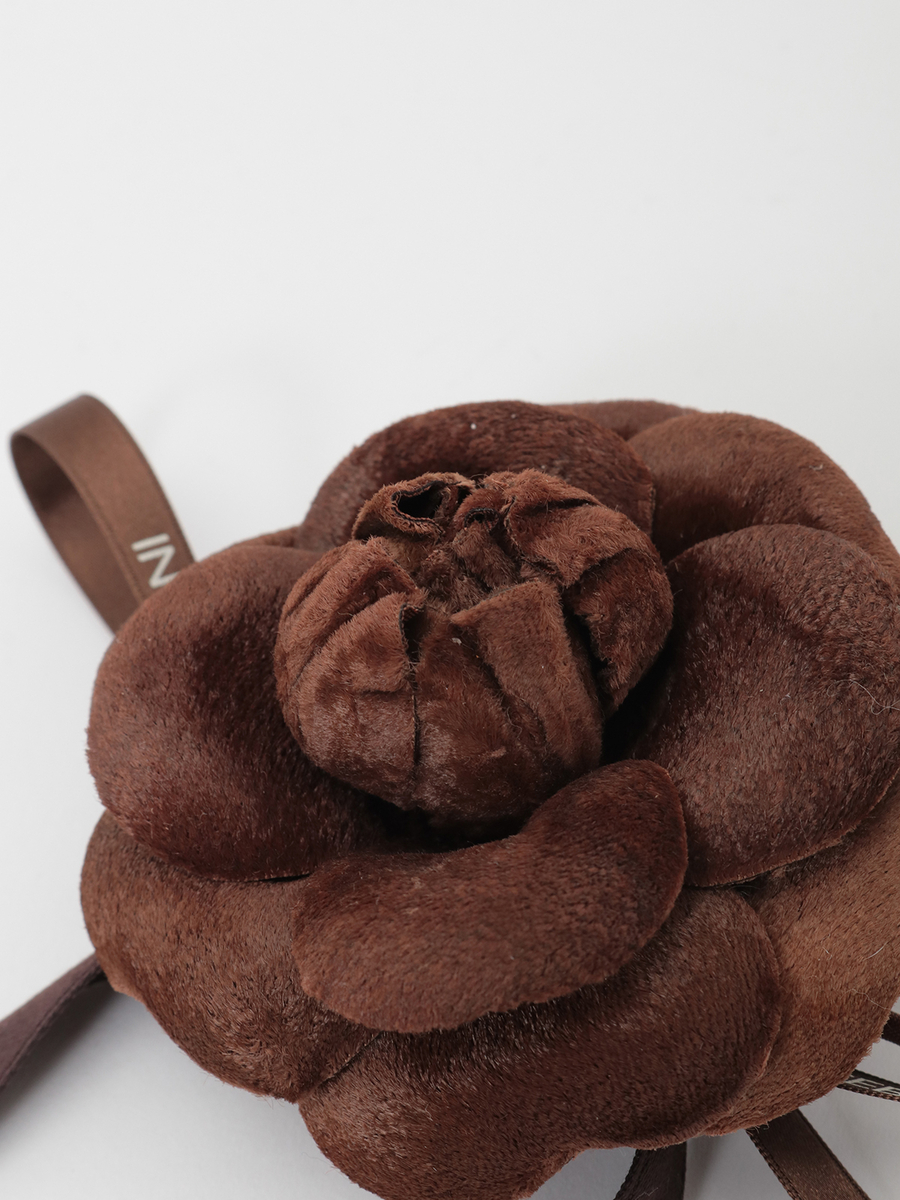 ベロアカメリアコサージュ 詳細画像 ブラウン 3