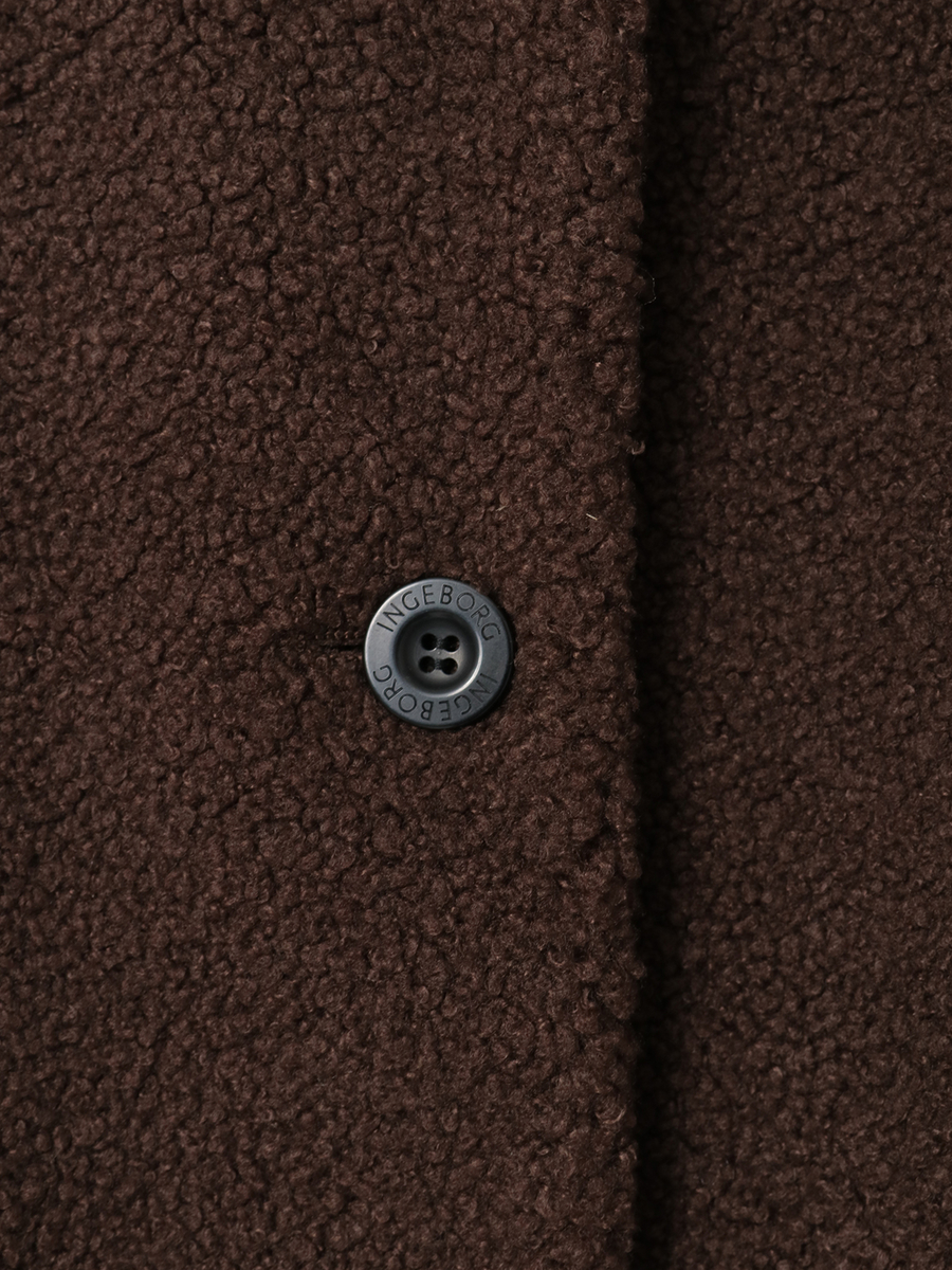 【HAPPY ITEM】ボアベスト&times;コットンチェックワンピース 詳細画像 クロ 8