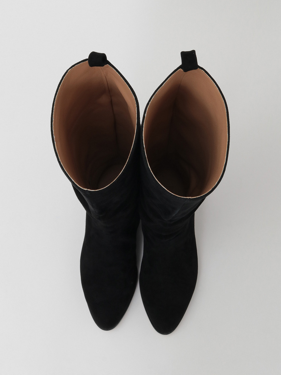 ギャザー入りロングブーツ 詳細画像 クロ 2