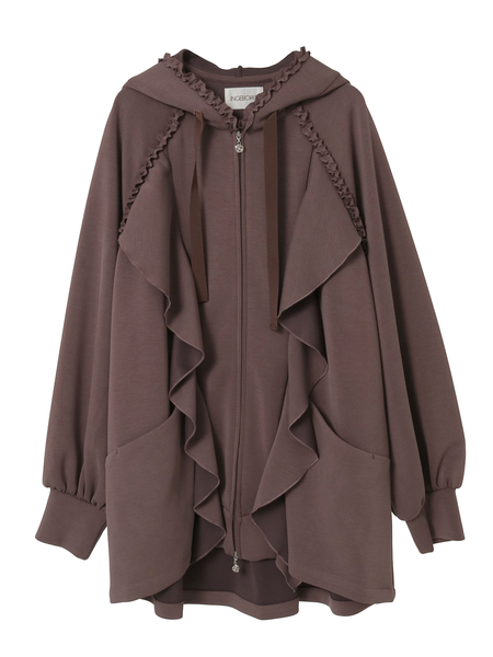 フリルパーカー