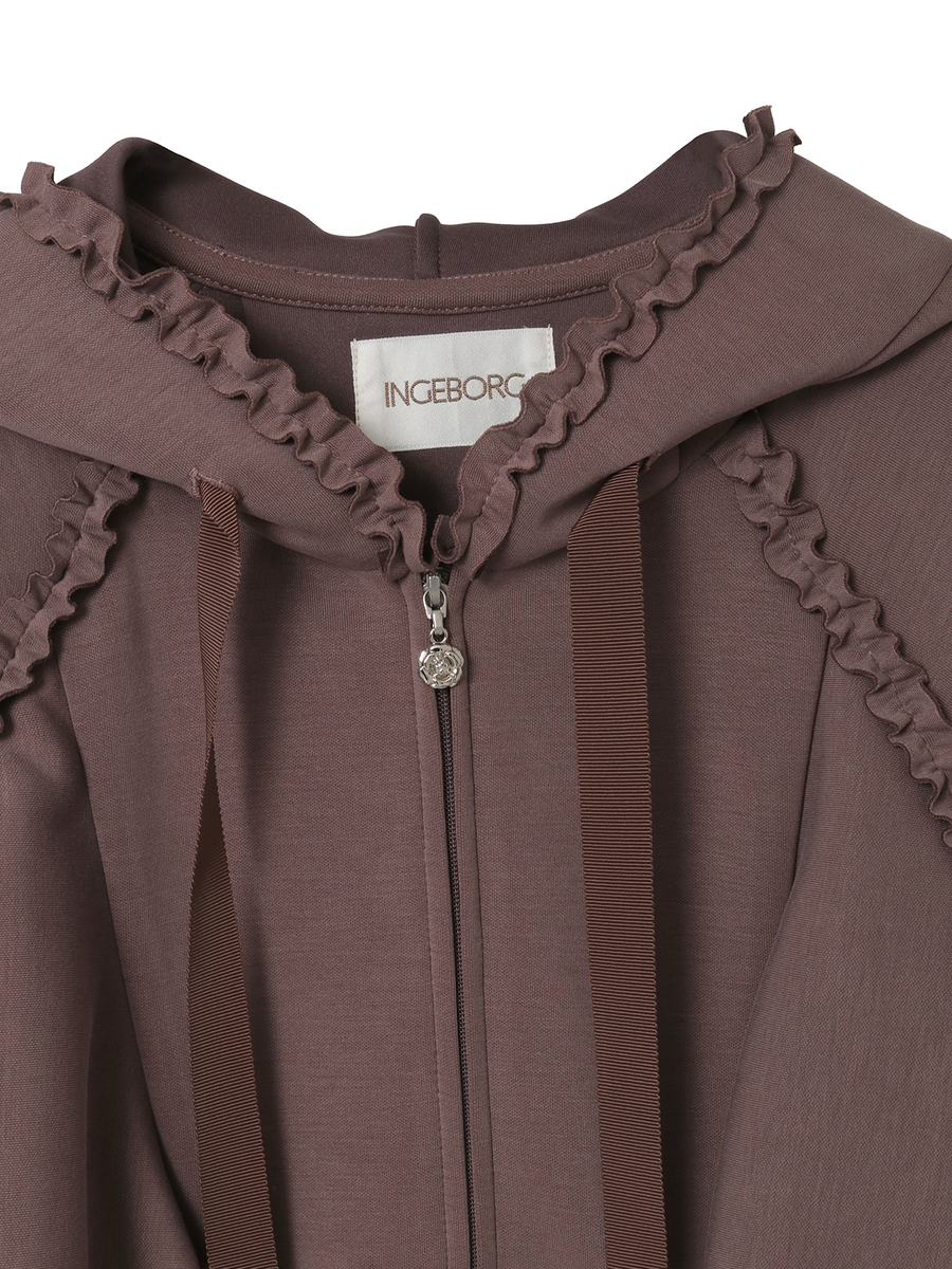 フリルパーカー 詳細画像 クロ 3