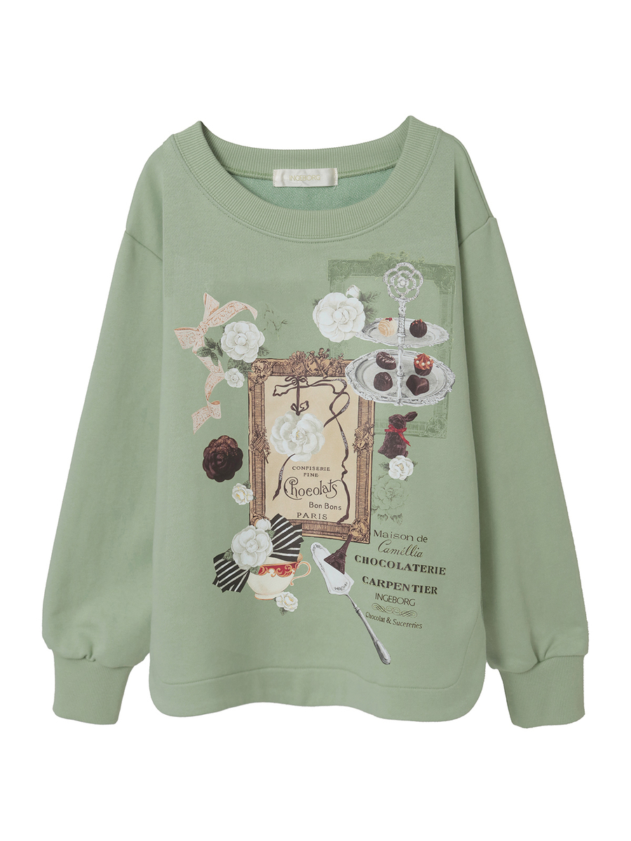 メゾンドカメリアワンポイントpt.トレーナー 詳細画像 ピスタチオ 1