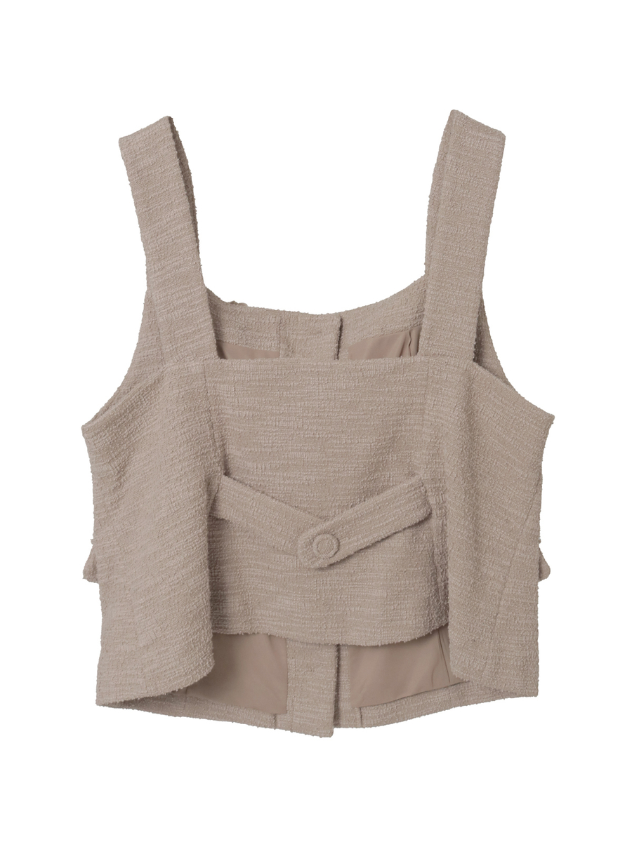 ジャージーツイードコサージュ付きブラウス 詳細画像 クロ 2