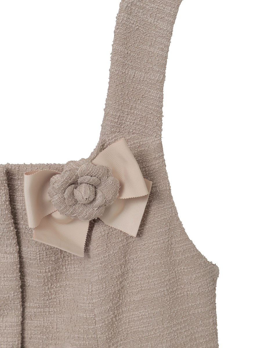 ジャージーツイードコサージュ付きブラウス 詳細画像 クロ 4