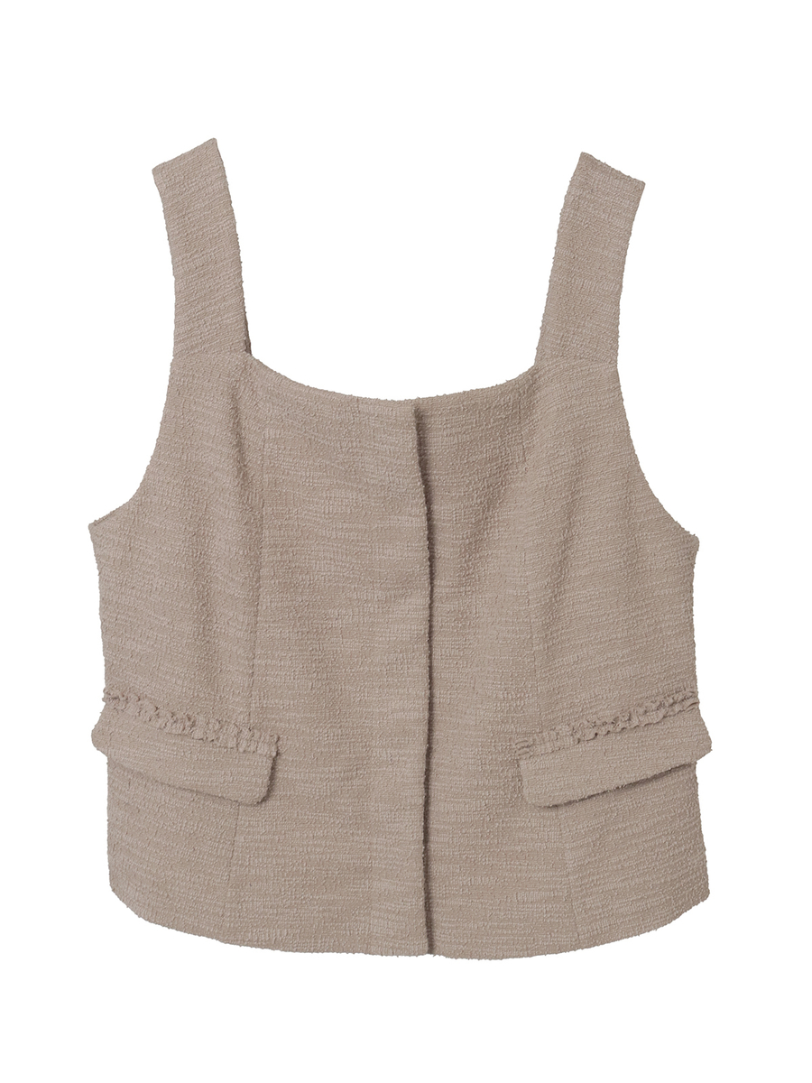 ジャージーツイードコサージュ付きブラウス 詳細画像 クロ 8