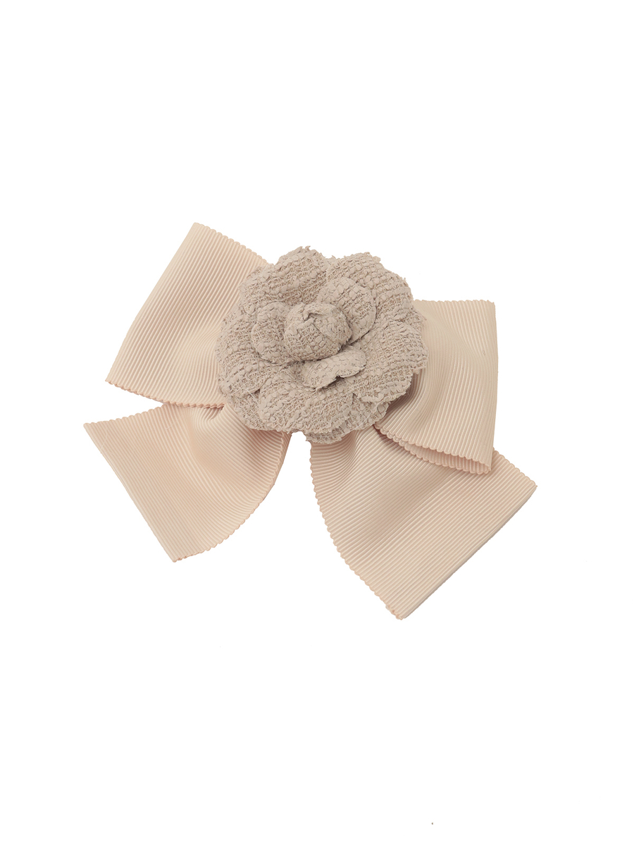 ジャージーツイードコサージュ付きブラウス 詳細画像 クロ 9