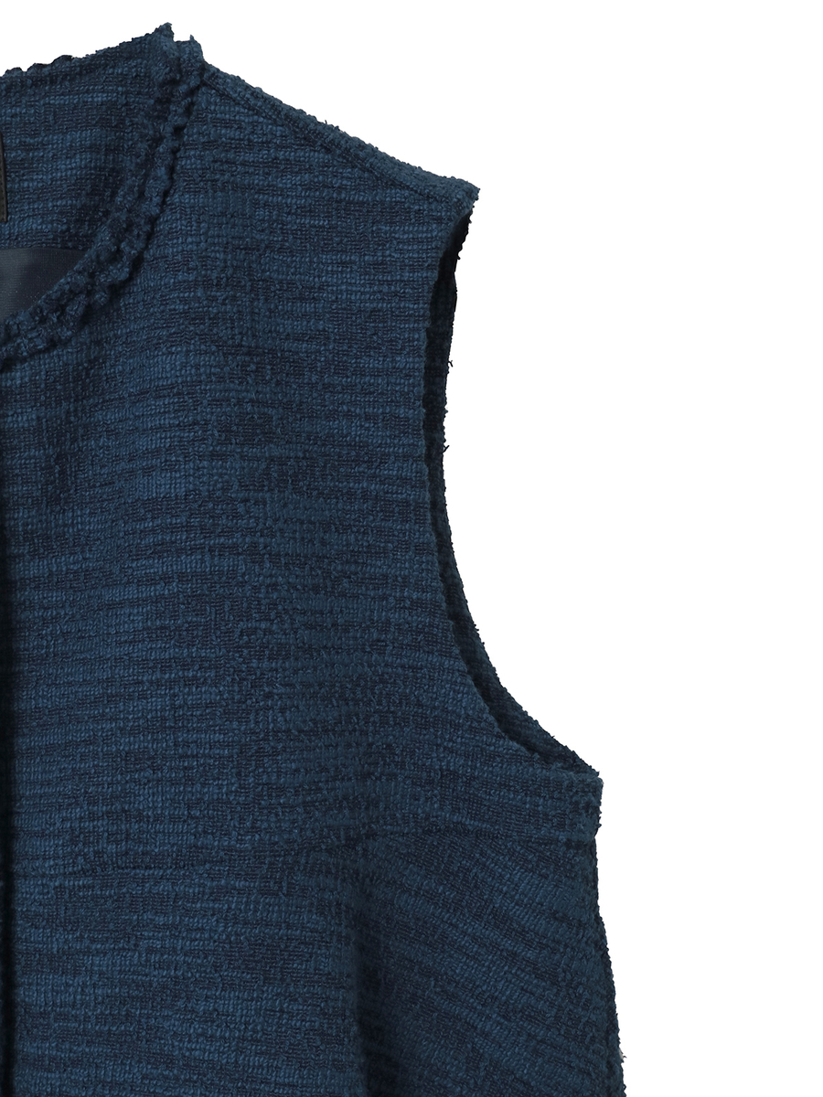 ジャージーツイードフリルベスト 詳細画像 クロ 4