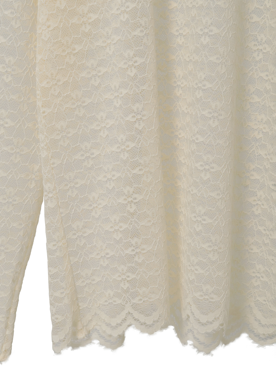 ストレッチレースモックネックインナー 詳細画像 シロ 5