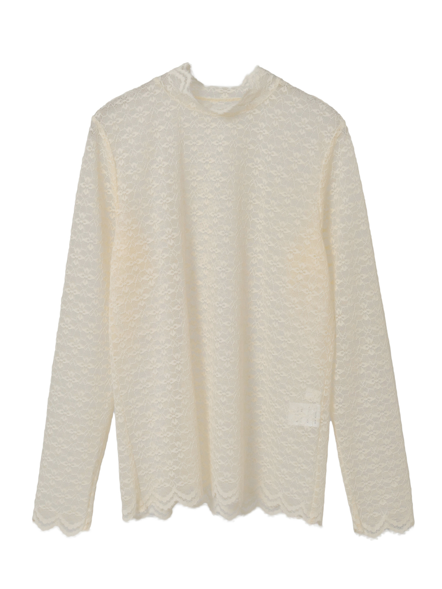 ストレッチレースモックネックインナー 詳細画像 キナリ 1