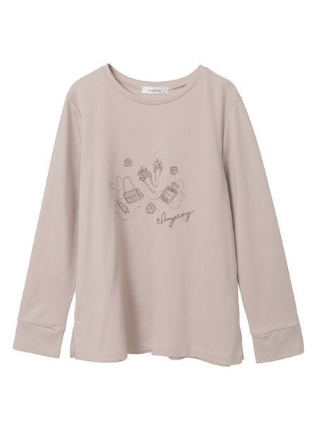 ドットコスメワンポイント刺繍カットソー