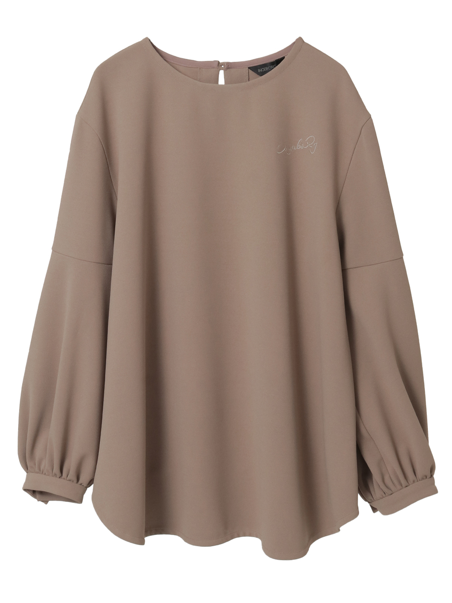 コサージュ付きロゴ刺繍入りカットソー 詳細画像 グレー 10