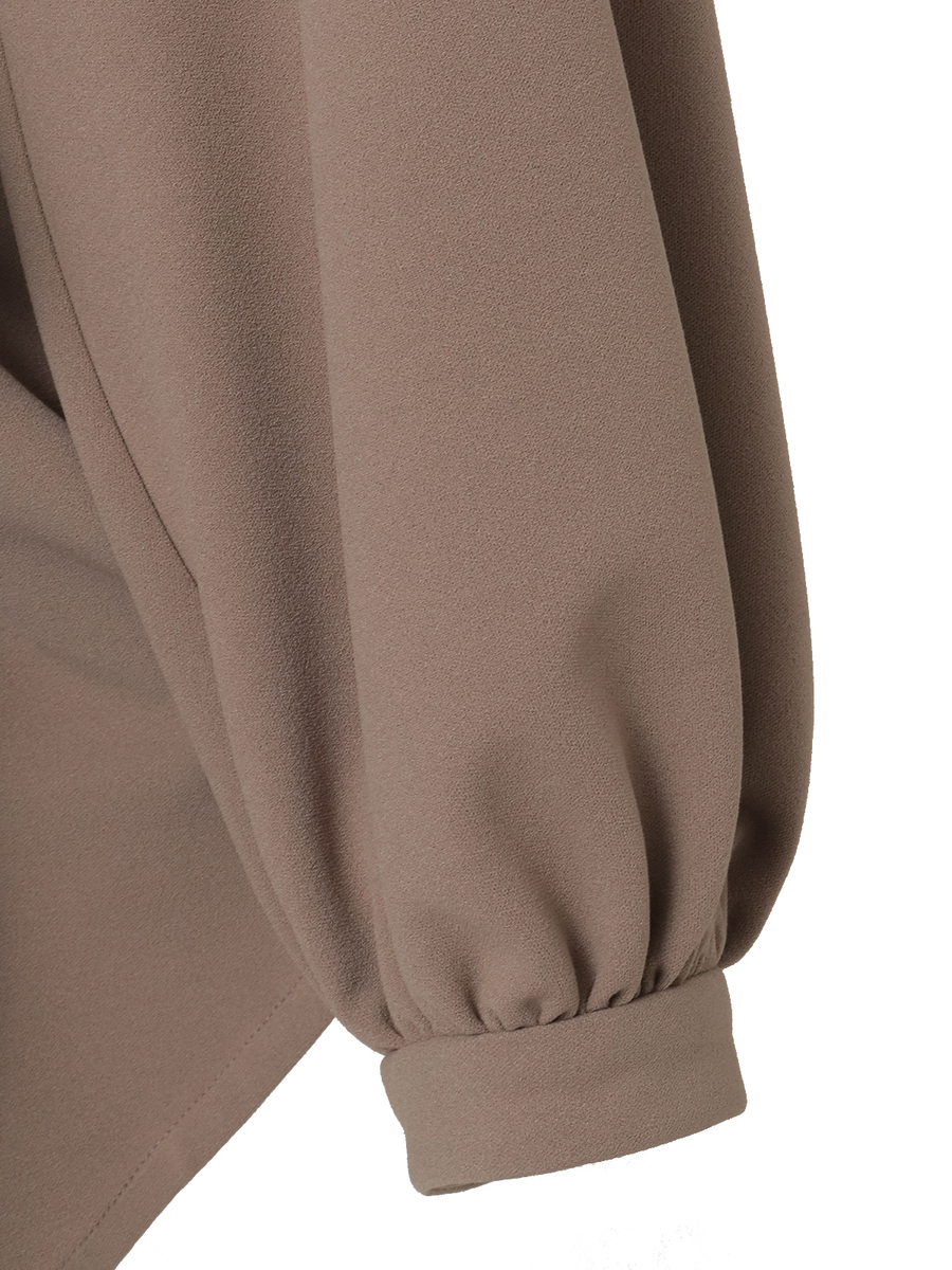 コサージュ付きロゴ刺繍入りカットソー 詳細画像 グレー 5