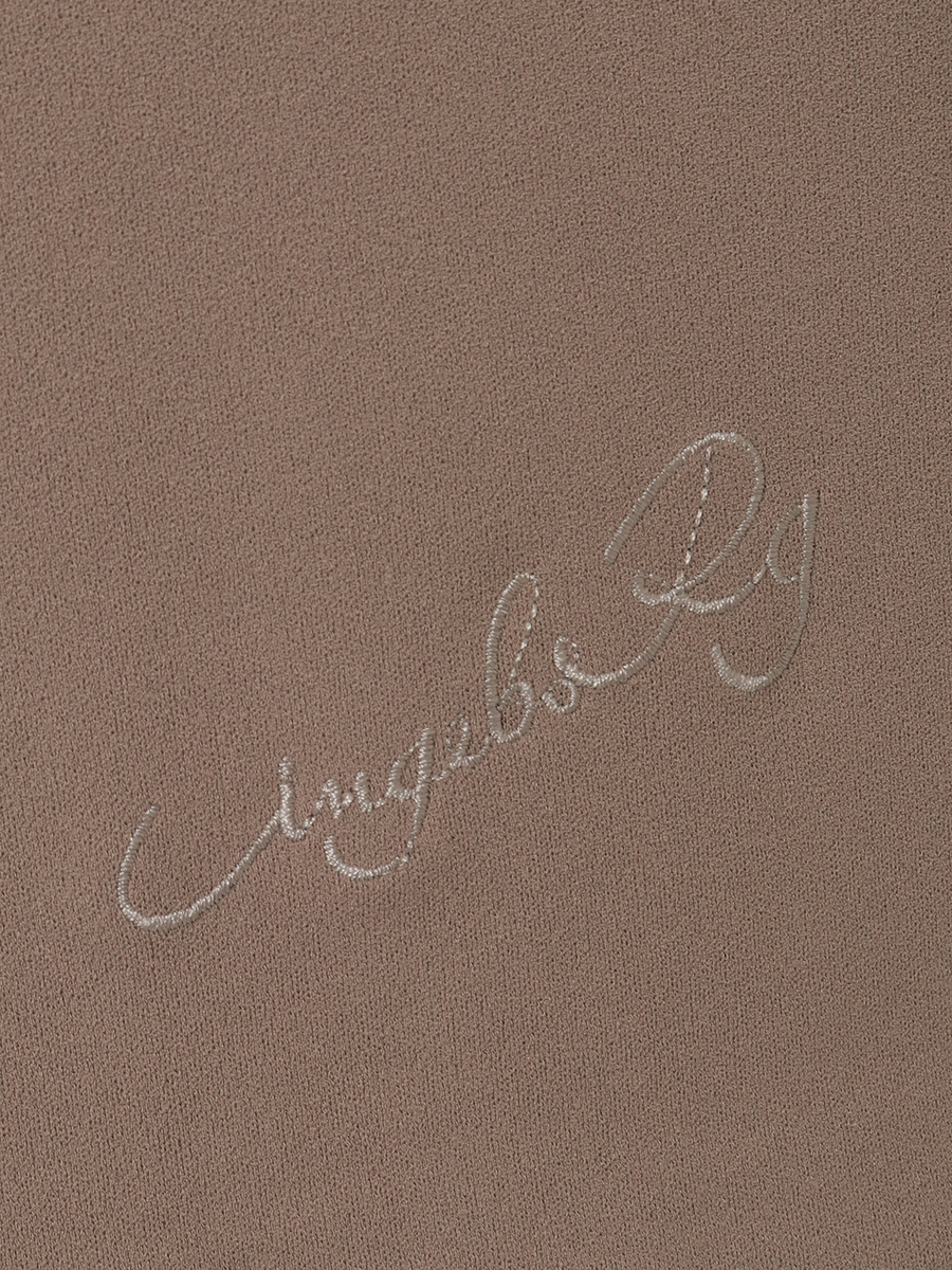 ロゴ刺繍入りワイドパンツ 詳細画像 グレー 6