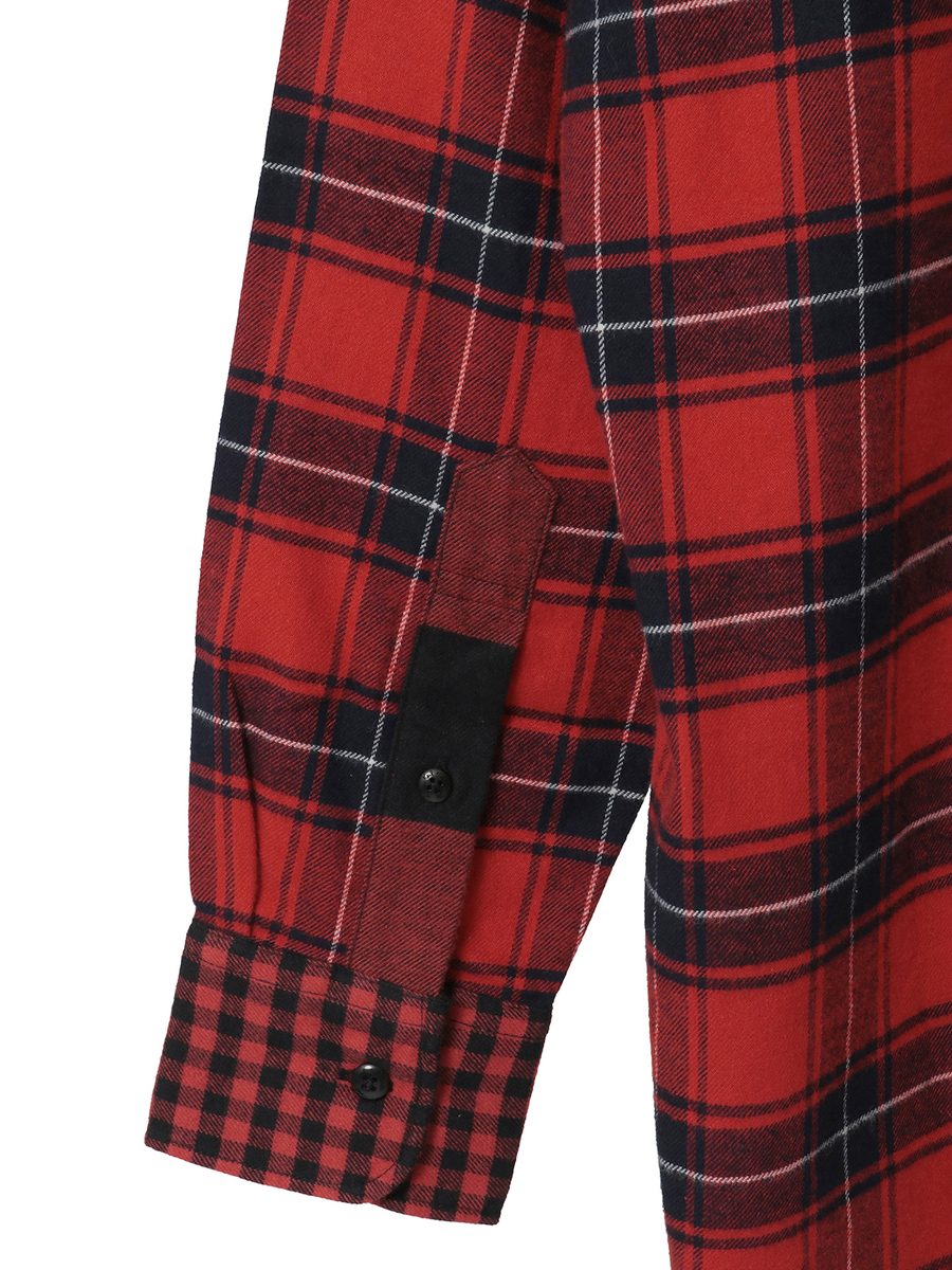 ビエラチェックパッチワークシャツブラウス 詳細画像 クロ系 6