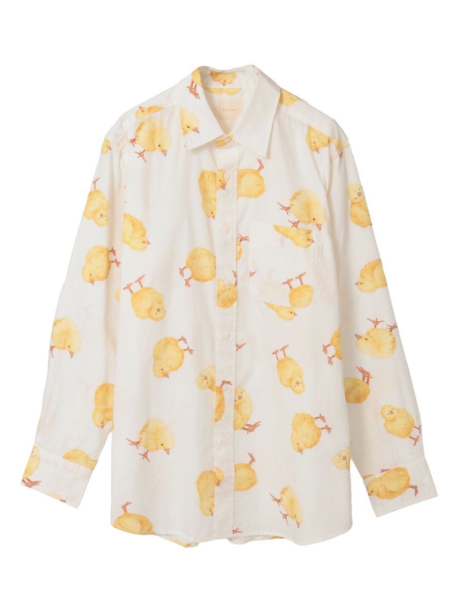 ひよこプリントシャツブラウス 詳細画像 ピンク 1