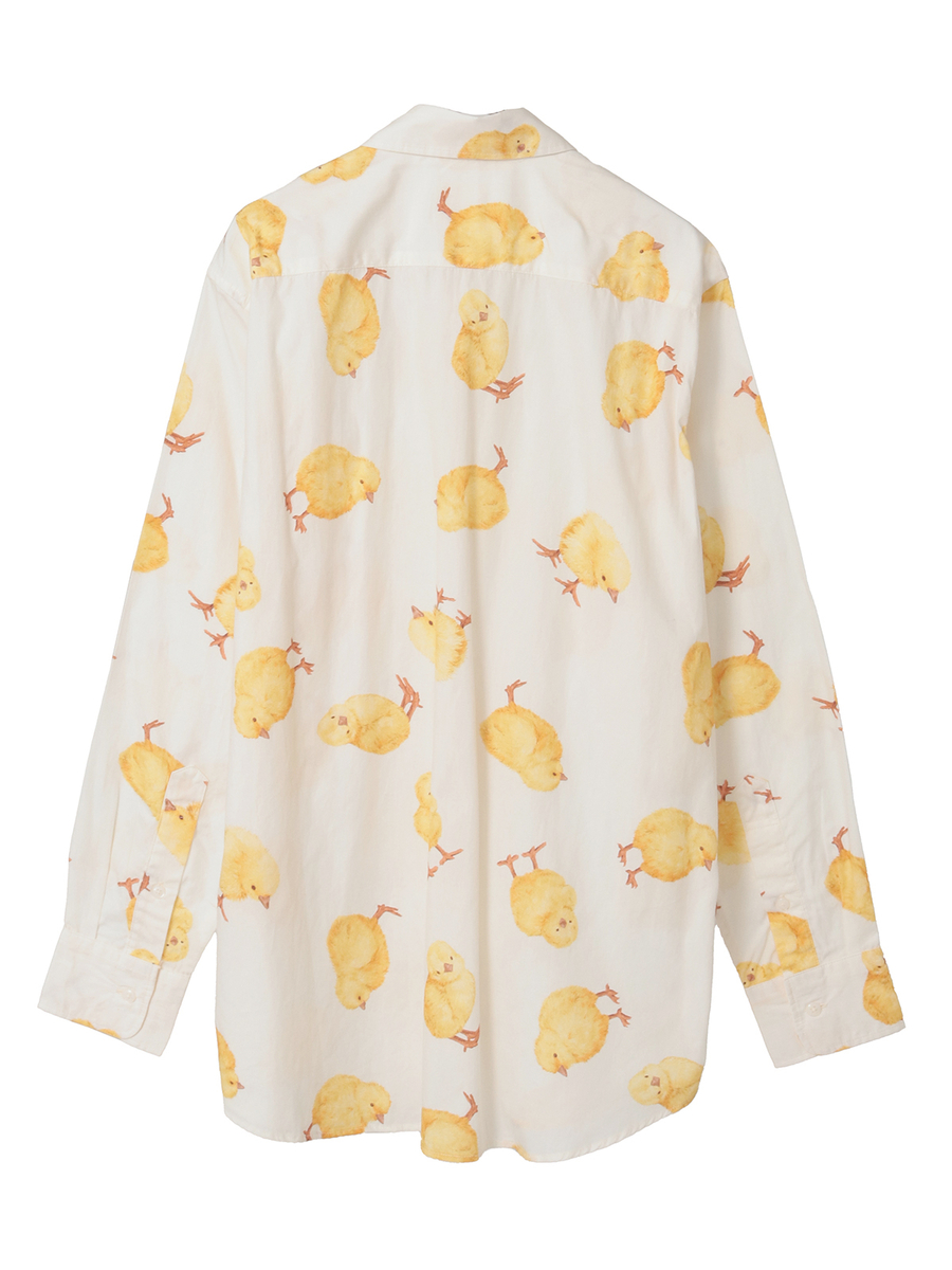 ひよこプリントシャツブラウス 詳細画像 ピンク 2