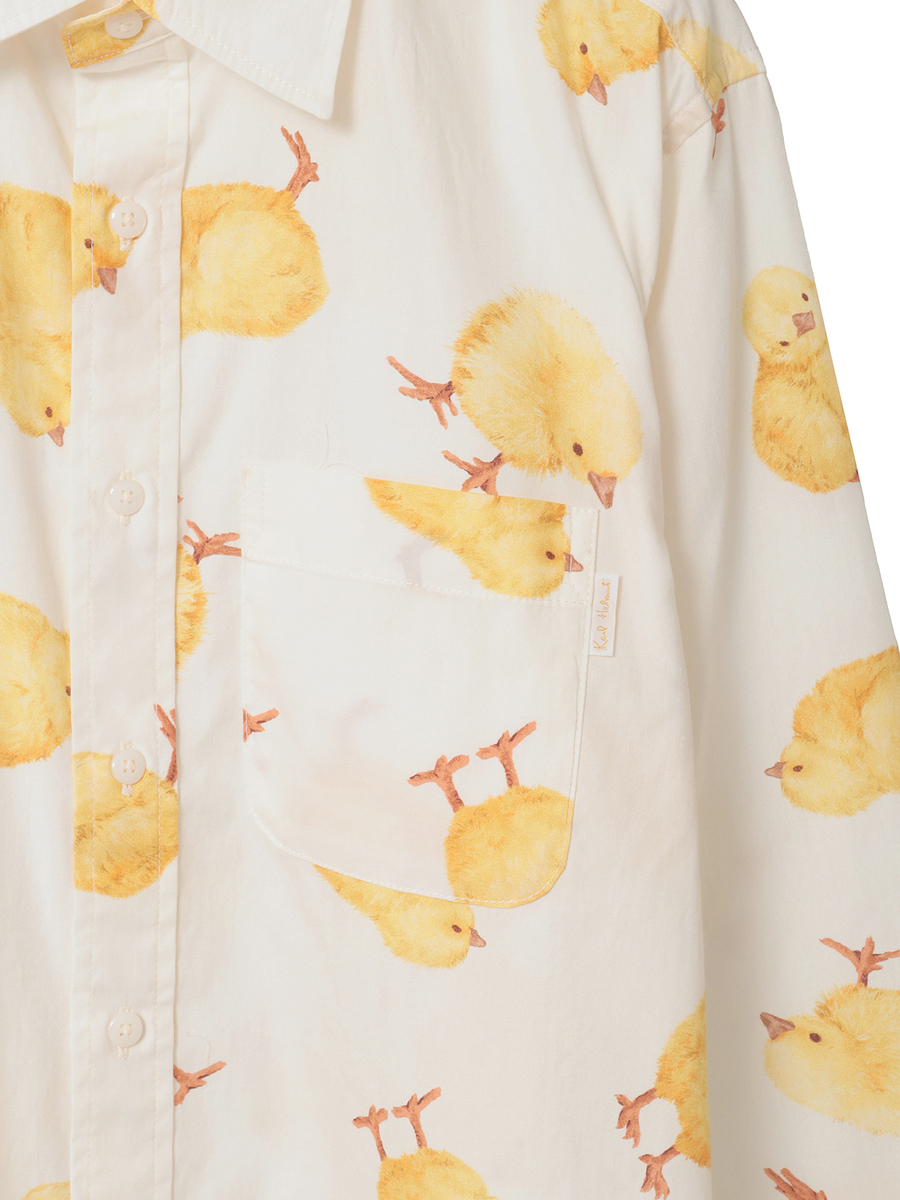 ひよこプリントシャツブラウス 詳細画像 ピンク 4