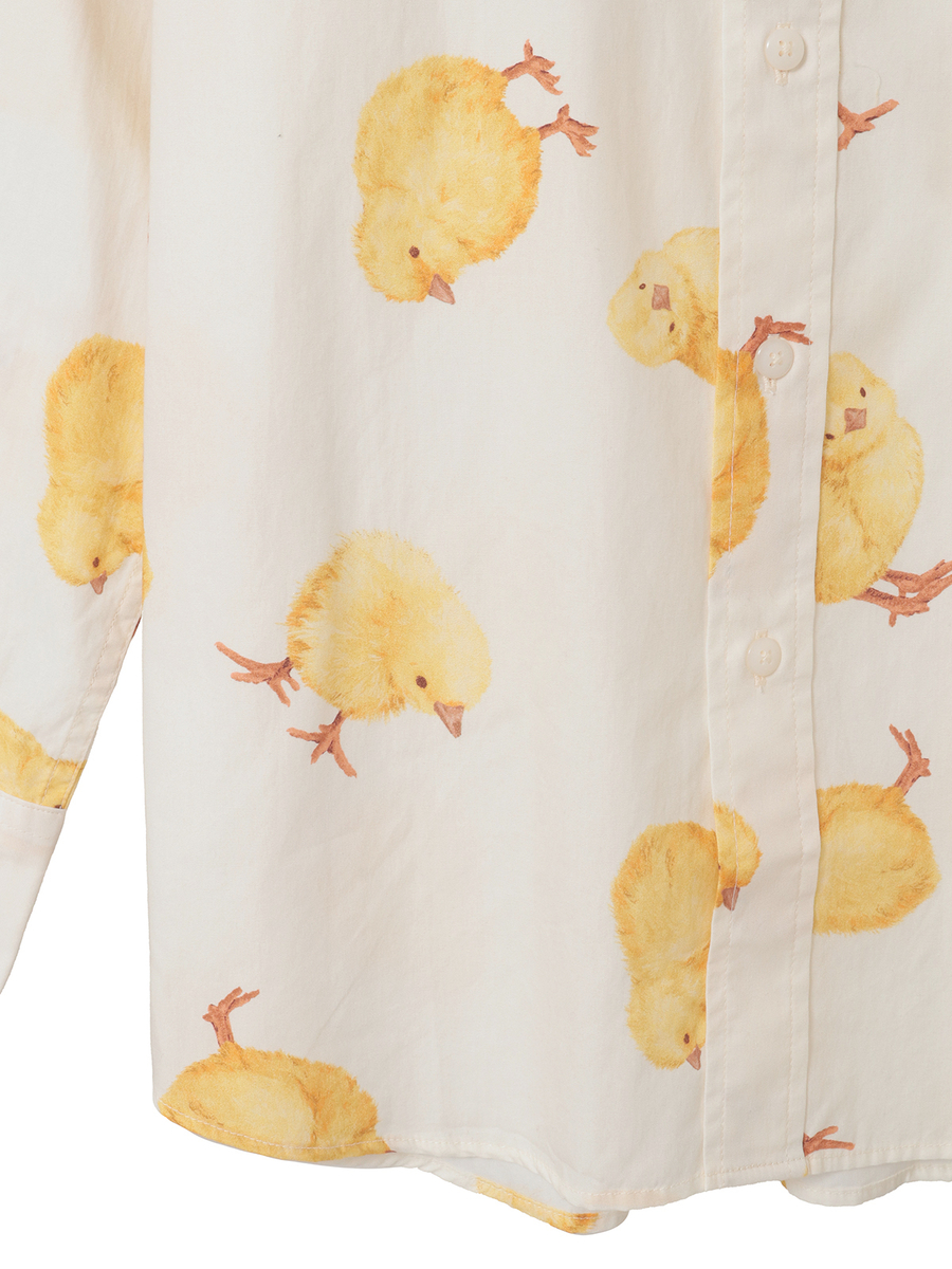 ひよこプリントシャツブラウス 詳細画像 ピンク 5