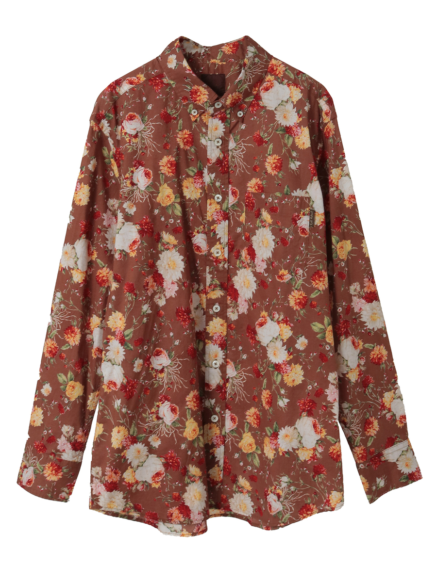 ジョセフィーヌプリントシャツブラウス 詳細画像 ブラウン 1