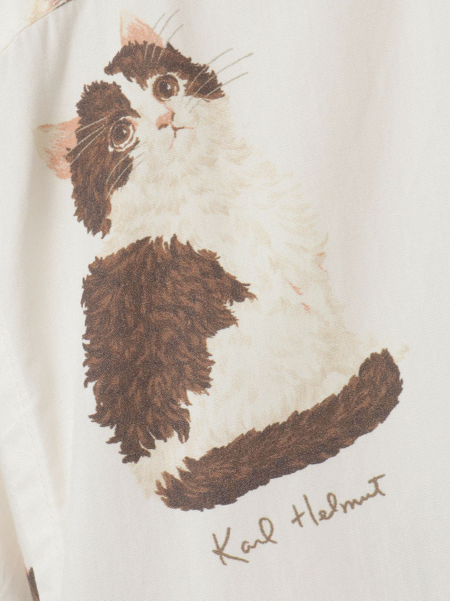猫プリントシャツブラウス 詳細画像 キナリ 10