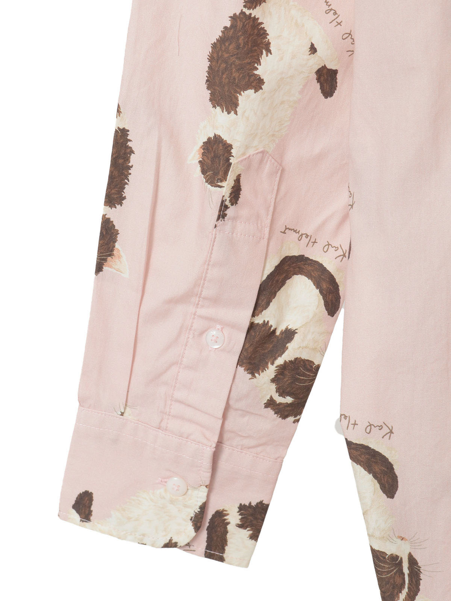 猫プリントシャツブラウス 詳細画像 キナリ 5