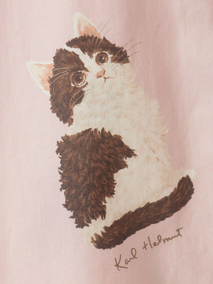 猫プリントシャツブラウス 詳細画像 キナリ 8