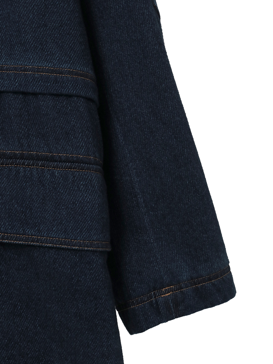 デニムダッフルコート 詳細画像 クロ 4