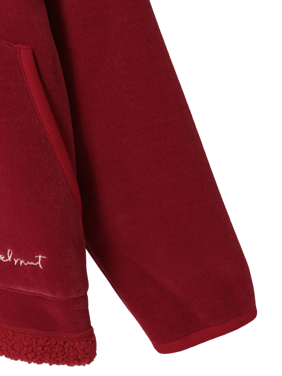 Kロゴアップリフード付きボアブルゾン 詳細画像 アカ 5