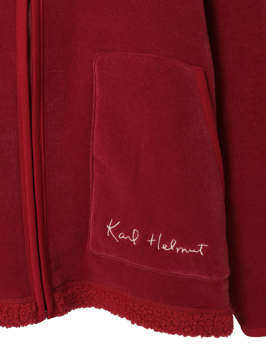 Kロゴアップリフード付きボアブルゾン 詳細画像 アカ 6