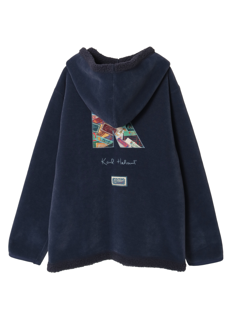 Kロゴアップリフード付きボアブルゾン 詳細画像 アカ 9