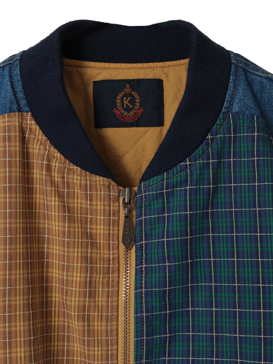 コードチェック使いデニムブルゾン 詳細画像 コン 10