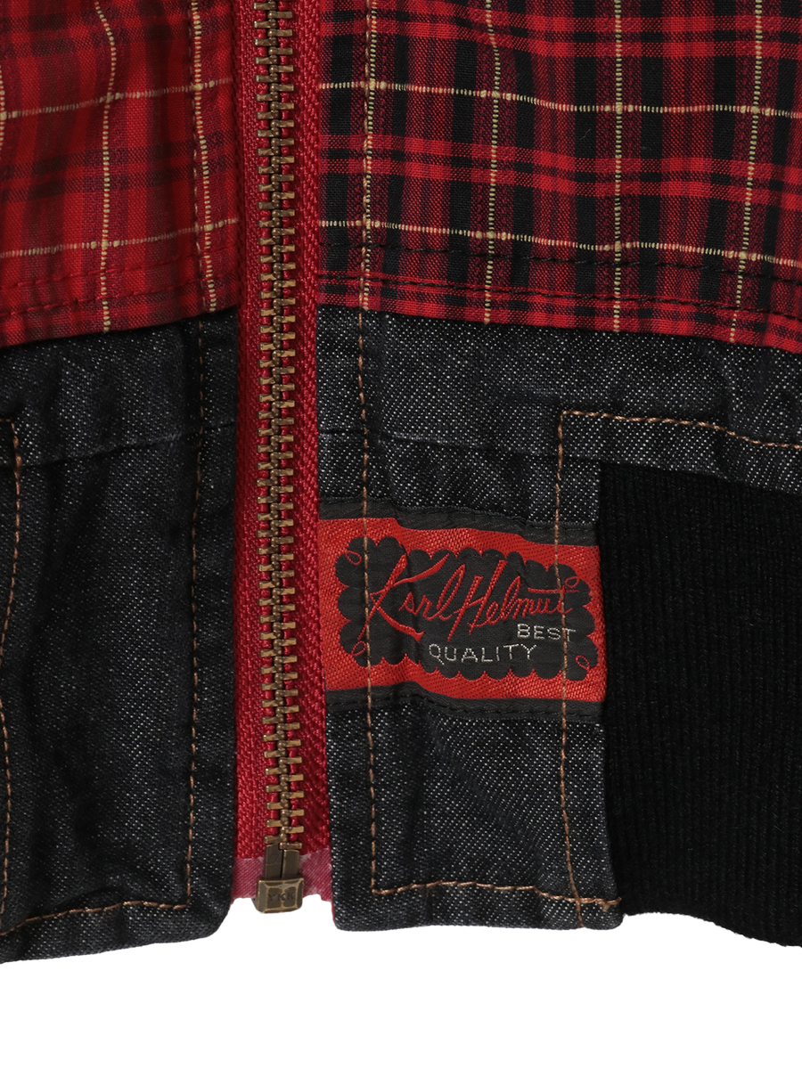 コードチェック使いデニムブルゾン 詳細画像 コン 7