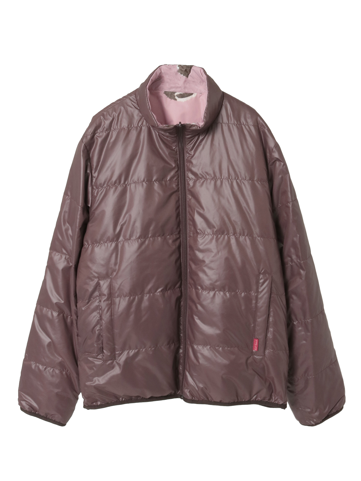 NERDYリバーシブル フリースダウンジャケット ピンク 2025年最新