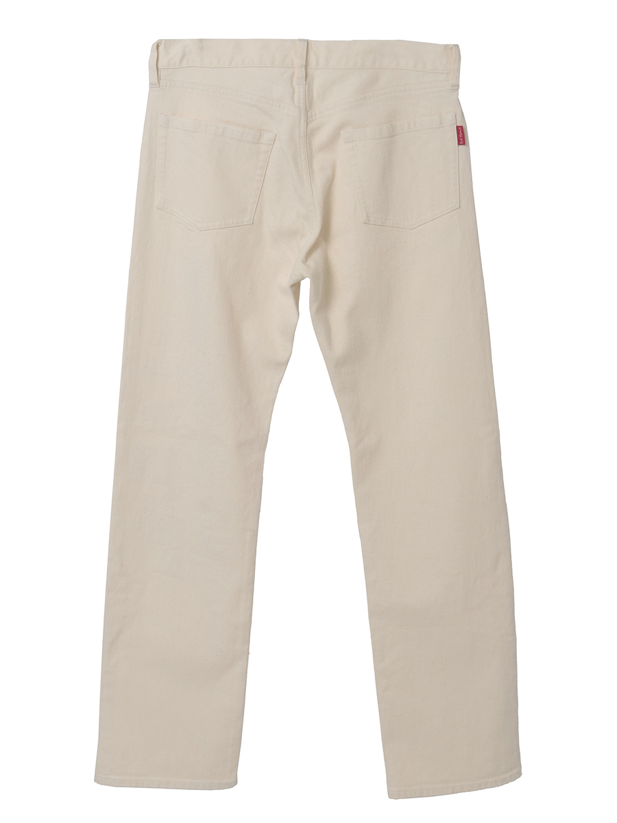 Kロゴアップリケ＆ネームワッペンいっぱいストレッチデニムパンツ 詳細画像 アイボリー 2