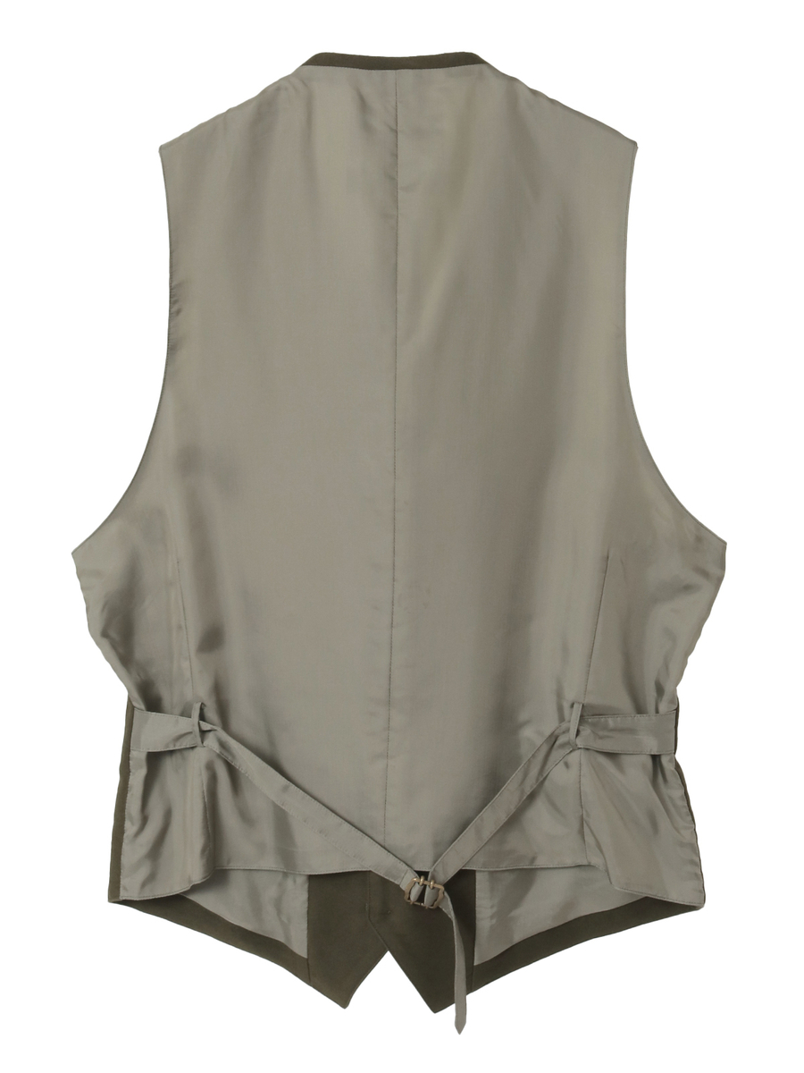 三つ子のくま冬支度刺繍ベスト 詳細画像 カーキ 11