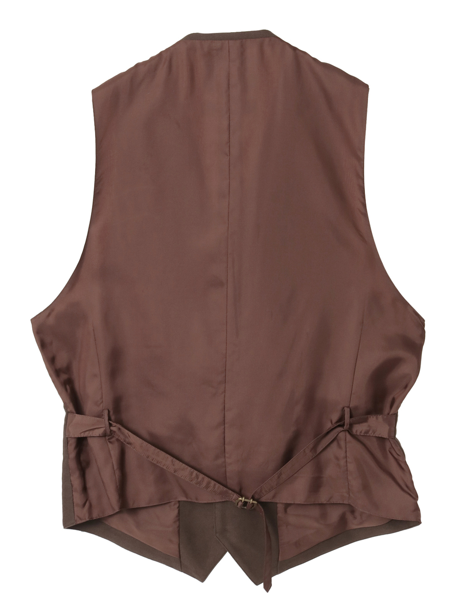 三つ子のくま冬支度刺繍ベスト 詳細画像 カーキ 2