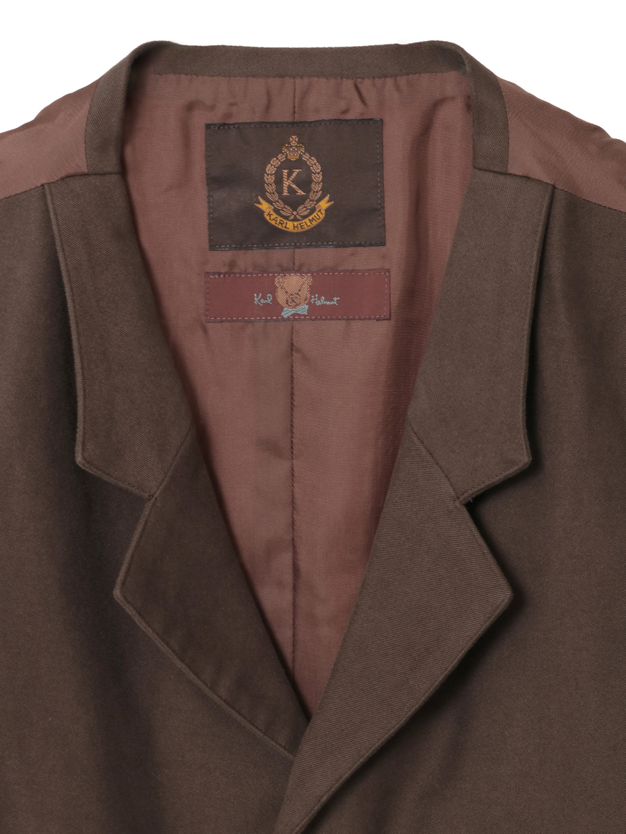 三つ子のくま冬支度刺繍ベスト 詳細画像 カーキ 3