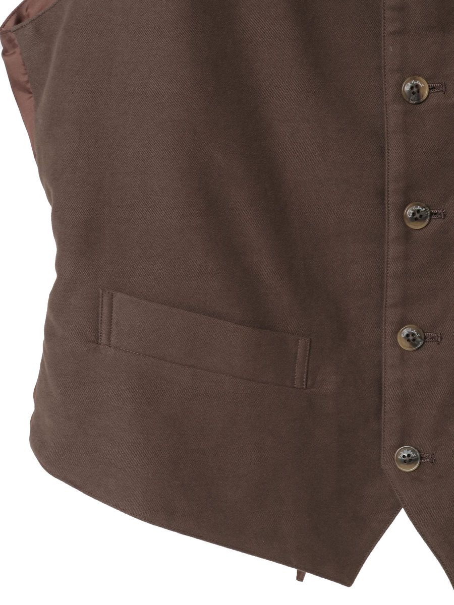 三つ子のくま冬支度刺繍ベスト 詳細画像 カーキ 5