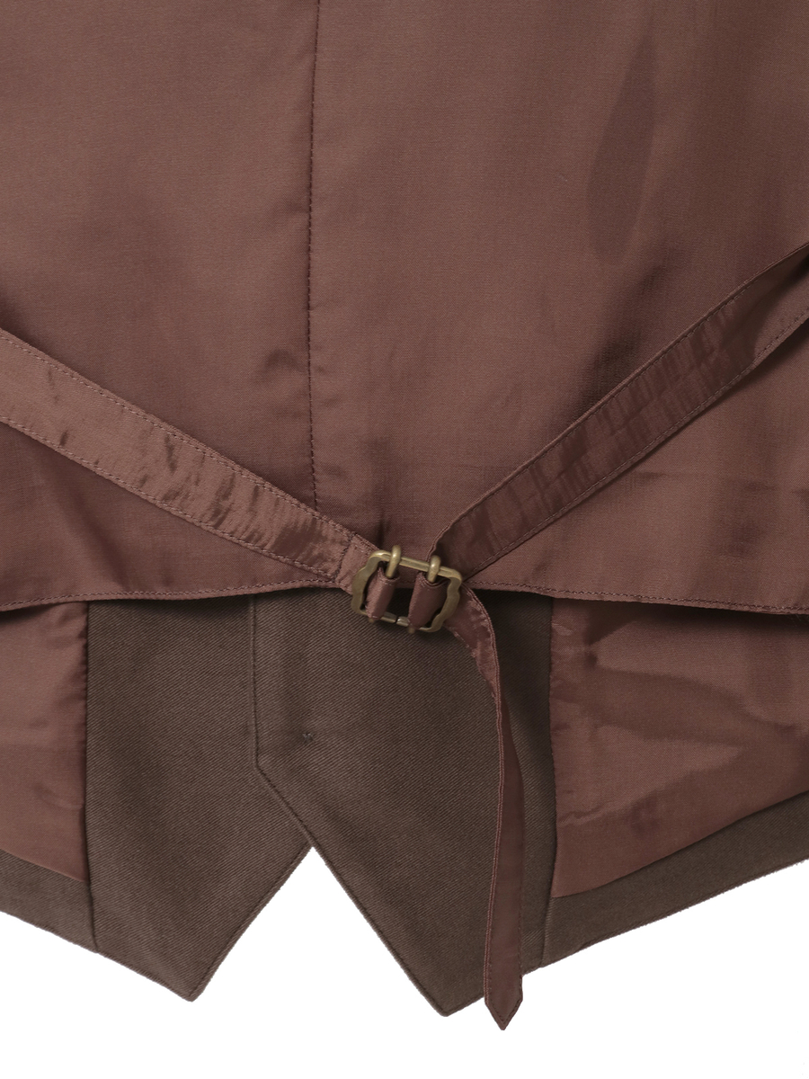 三つ子のくま冬支度刺繍ベスト 詳細画像 カーキ 6