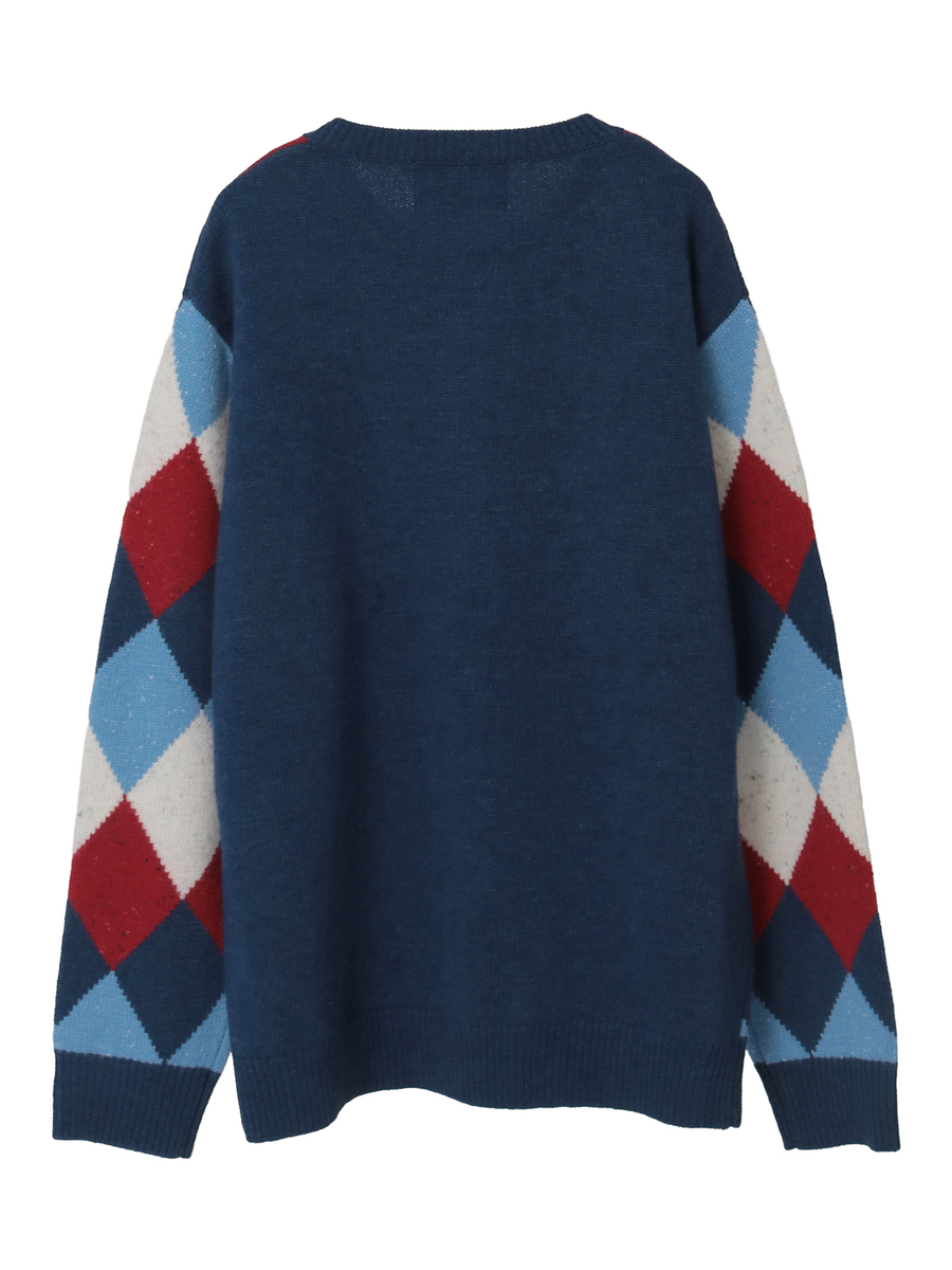 アーガイルニットカーディガン 詳細画像 ネイビー系 2