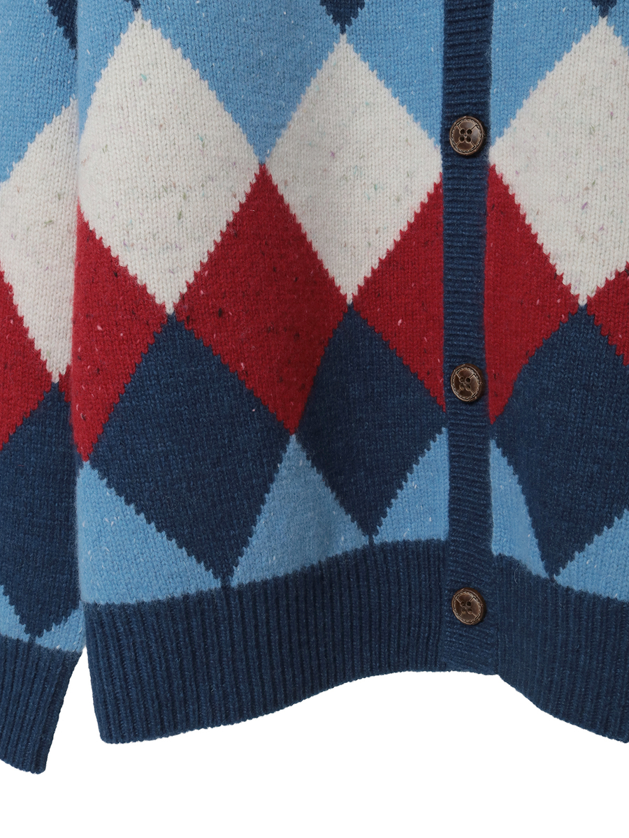 アーガイルニットカーディガン 詳細画像 ネイビー系 5