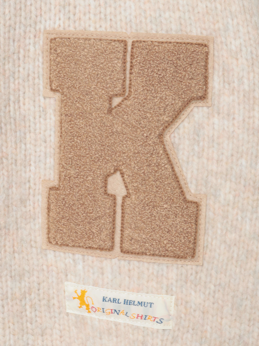 Kロゴワッペン使いフルジップニットカーディガン 詳細画像 キナリ系 8