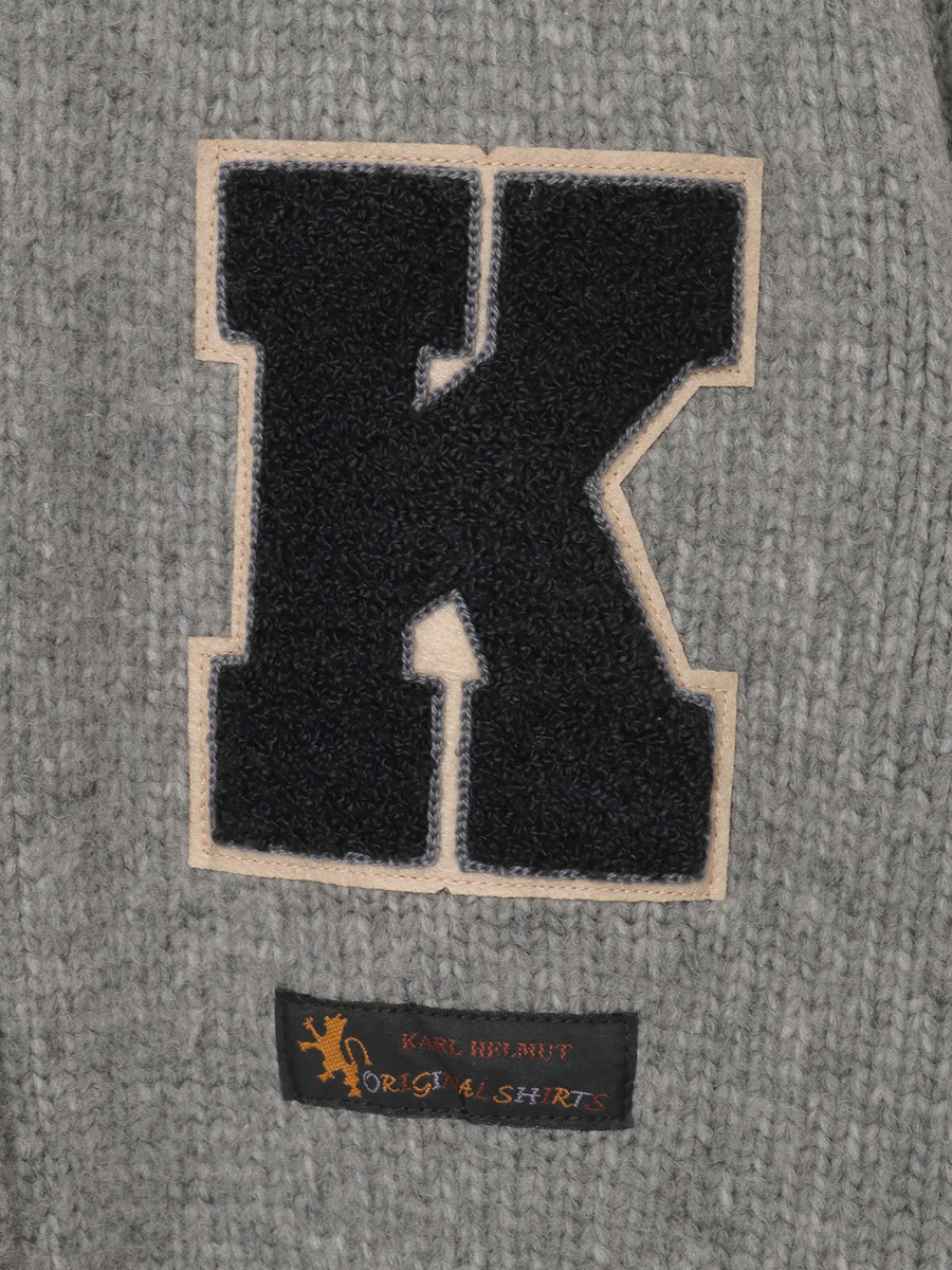 Kロゴワッペン使いフルジップニットカーディガン 詳細画像 キナリ系 9