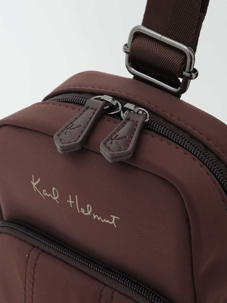 ロゴプリント機能性ボディバッグ 詳細画像 チャ 4